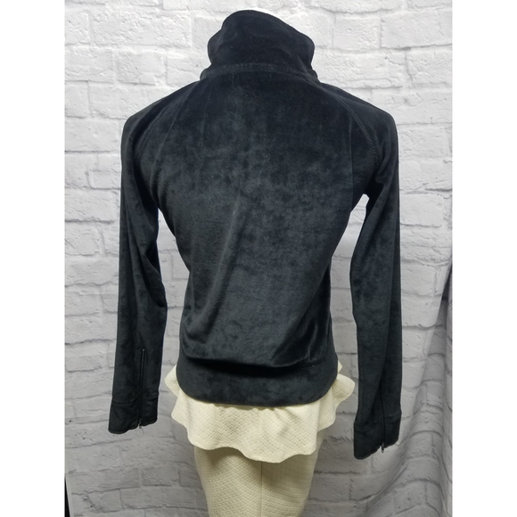 BCBG MaxAzria black velvet zip. Up - Picture 4 of 6